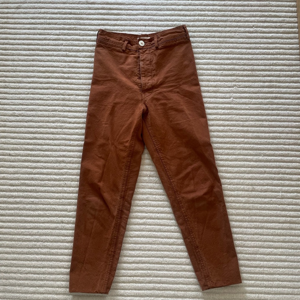 Jesse Kamm Straight Leg Ranger Pants in Brown